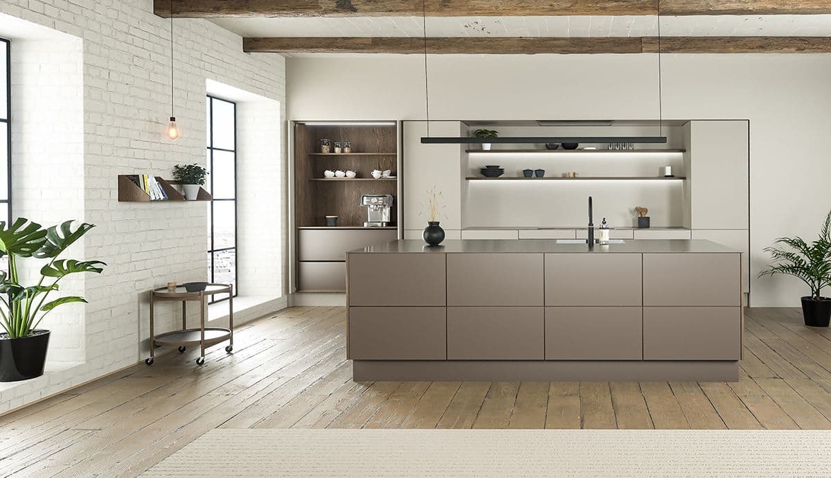 Moderne kjøkken fra JKE i fargen beige