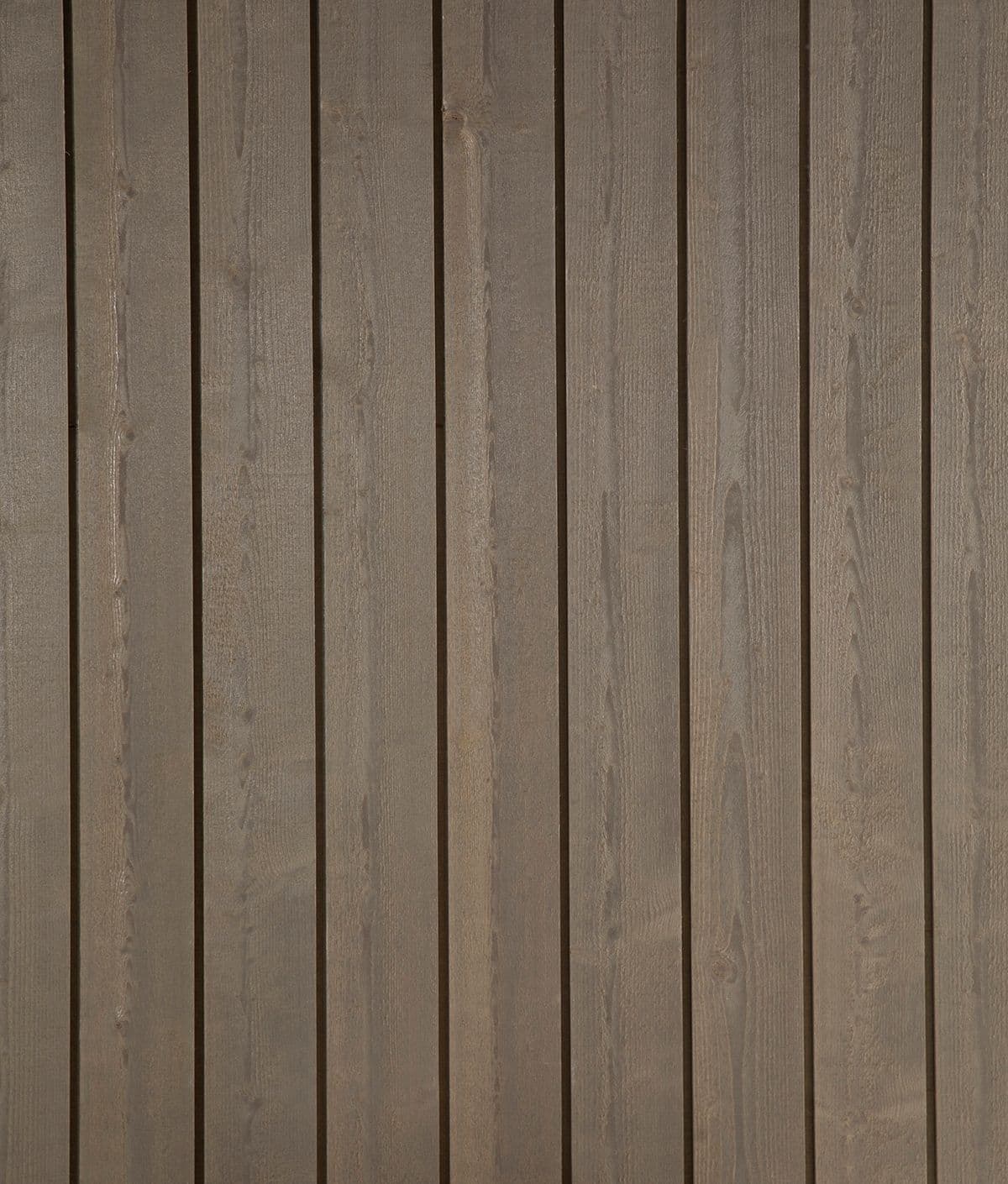 Eksempel på dobbelfals kledning ret 10 mm, malt i fargen Jotun Trebitt 9075 Røykgrå