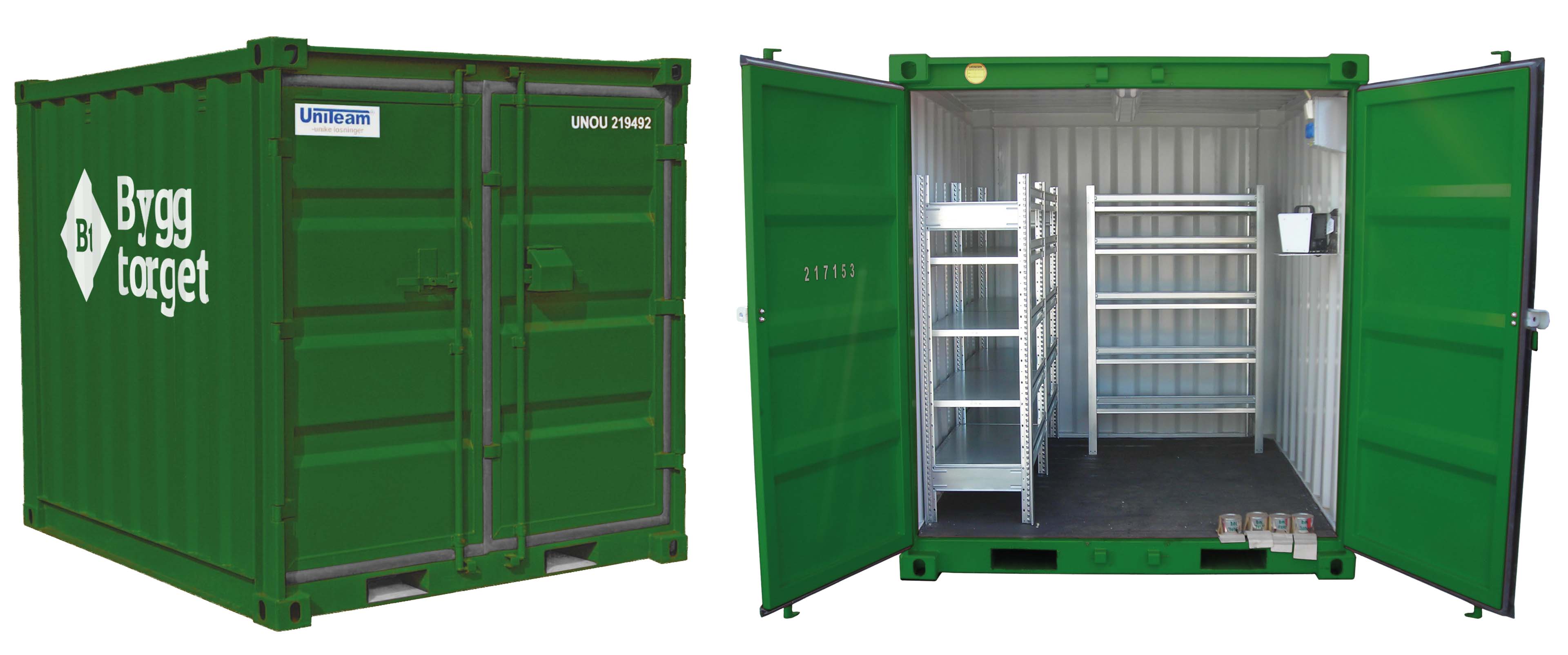 Bilde av en varecontainer fra Byggtorget